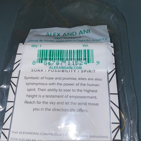 Alex and Ani Green Inspiration in Flight Necklace - Picture 3 of 3